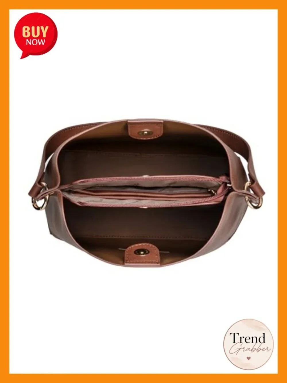 Medium Hobo Purse with 3 Compartments Convertible Crossbody Bag Faux Leather